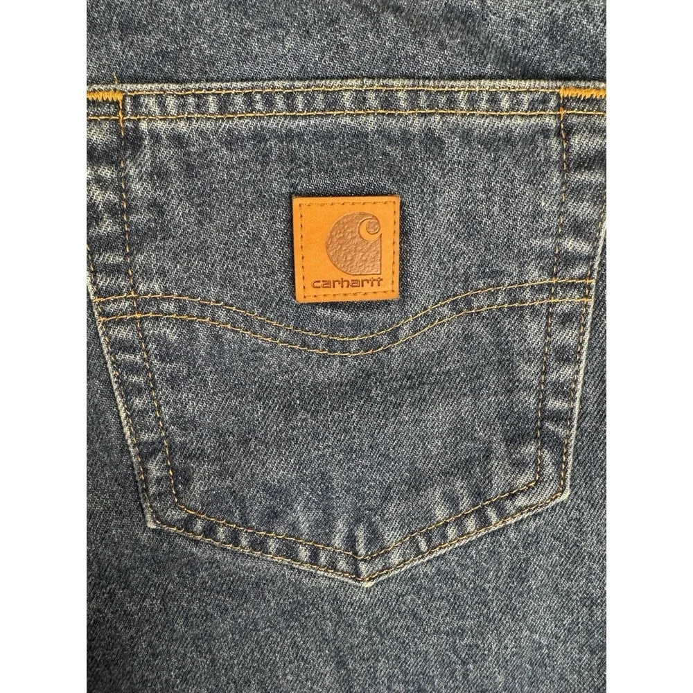 Carhartt B17 Relaxed Fit Denim Jeans Mens 48x32 Blue Medium Wash Vintage EUC